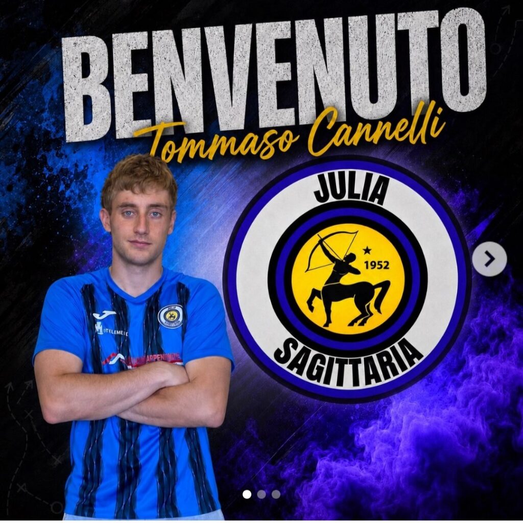 PROMOZIONE – TOMMASO CANNELLI FIRMA PER LA JULIA SAGITTARIA.