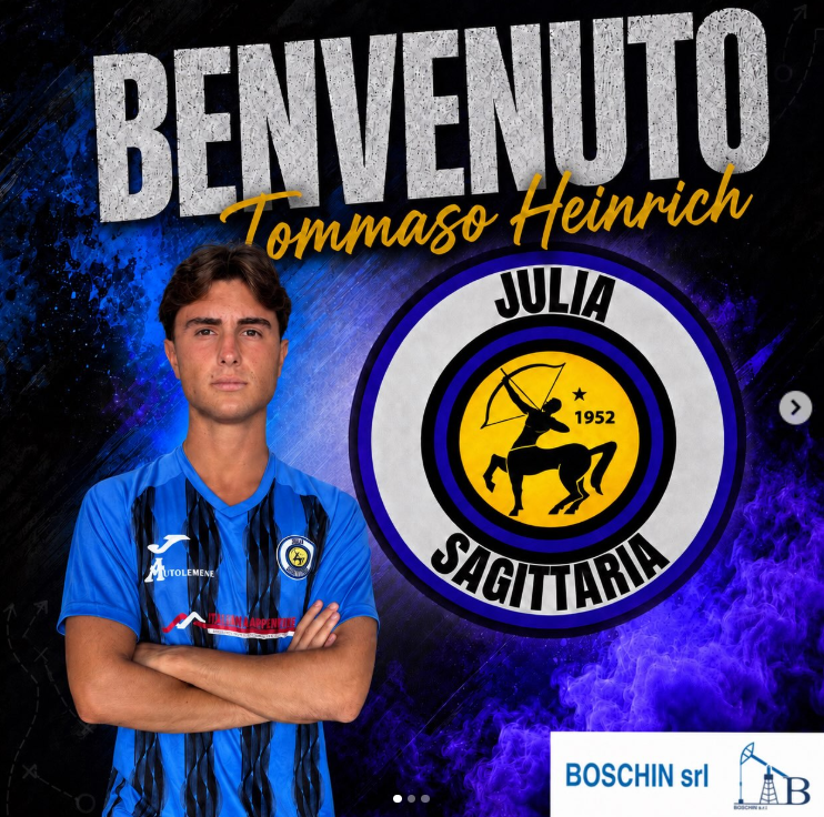 PROMOZIONE – TOMMASO HEINRICH, UN ALTRO TASSELLO PER LA JULIA SAGITTARIA.
